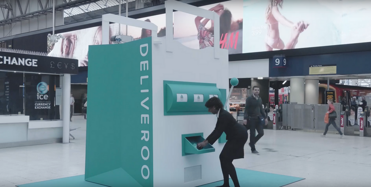 Deliveroo launches experiential marketing campaign with a giant slot machine