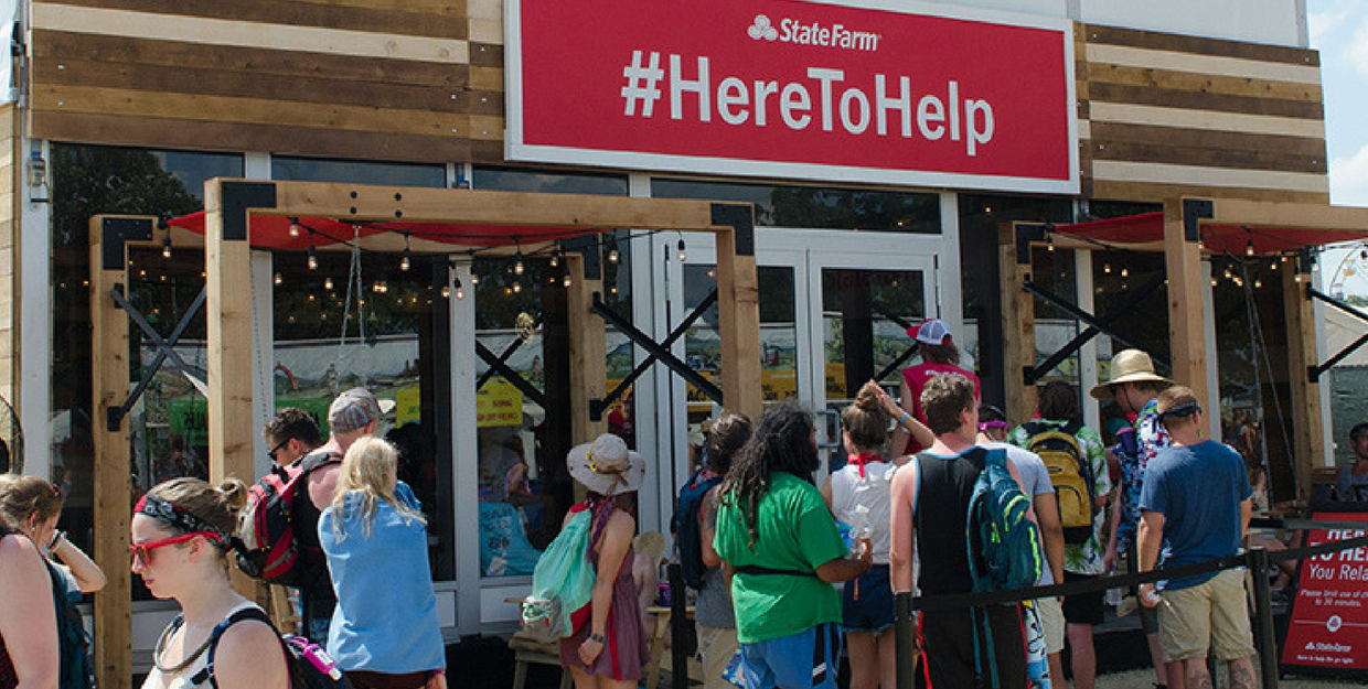 State Farm #heretohelp festival activation